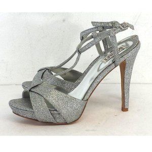 Badgley Mischka Silver Glitter Indigo iii Heels